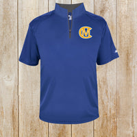 Hills Henderson logo quarter-zip performance tee