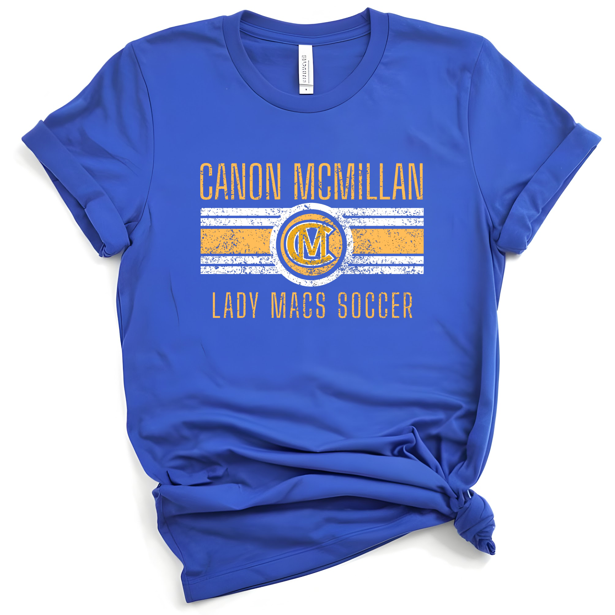 Lady Macs Soccer Distressed Bold