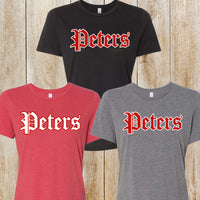 Peters women's relaxed fit triblend tee