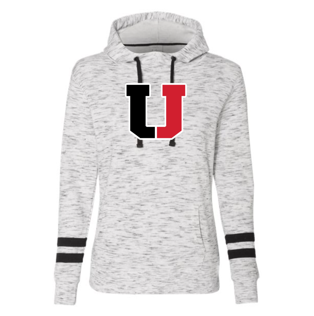 USC U Women’s Mélange Striped-Sleeve Hoodie