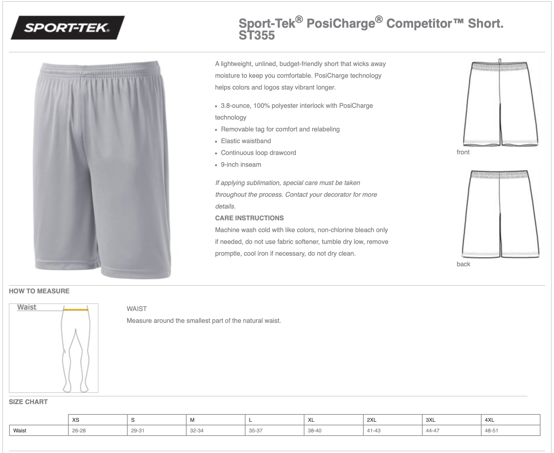 CCA gym shorts