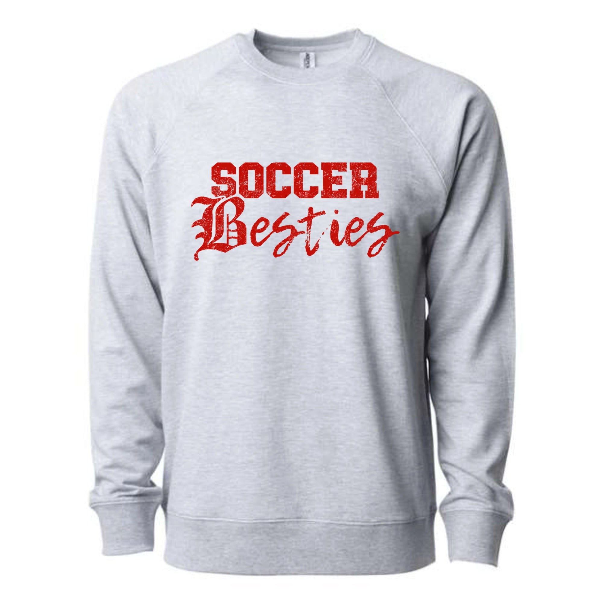 Beadling Soccer Besties Lightweight Loopback Terry Crewneck Sweatshirt