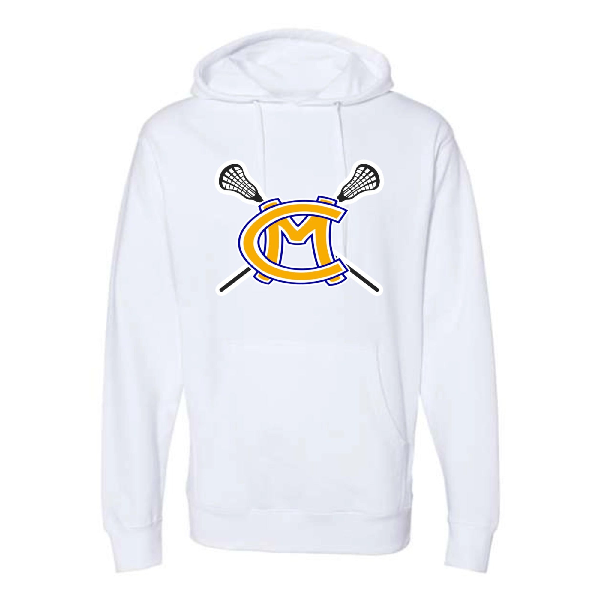 Canon Mac Lacrosse Logo Black Midweight Hooded Sweatshirt