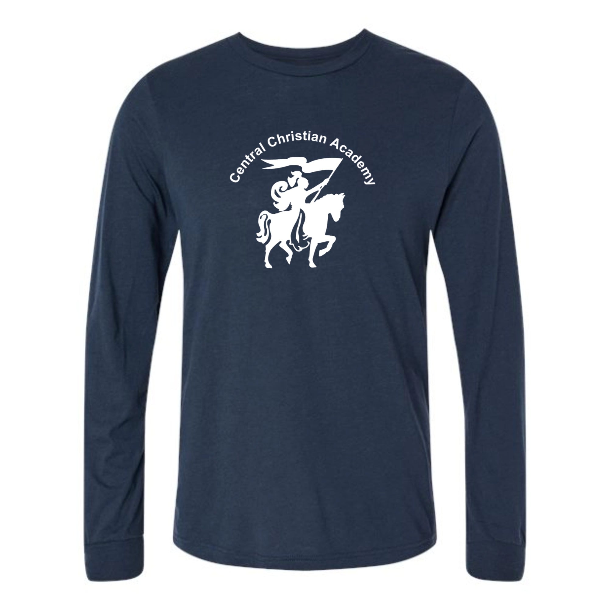 Central Christian Academy Logo Long Sleeved Tri-blend Unisex Tee