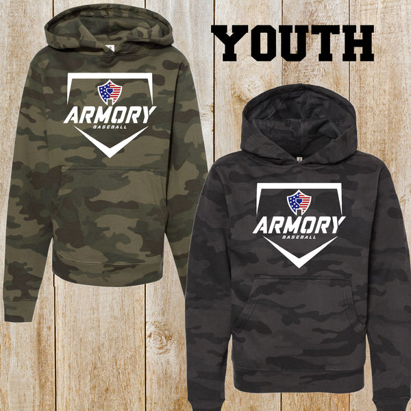 Armory Baseball Youth Camo hoodie