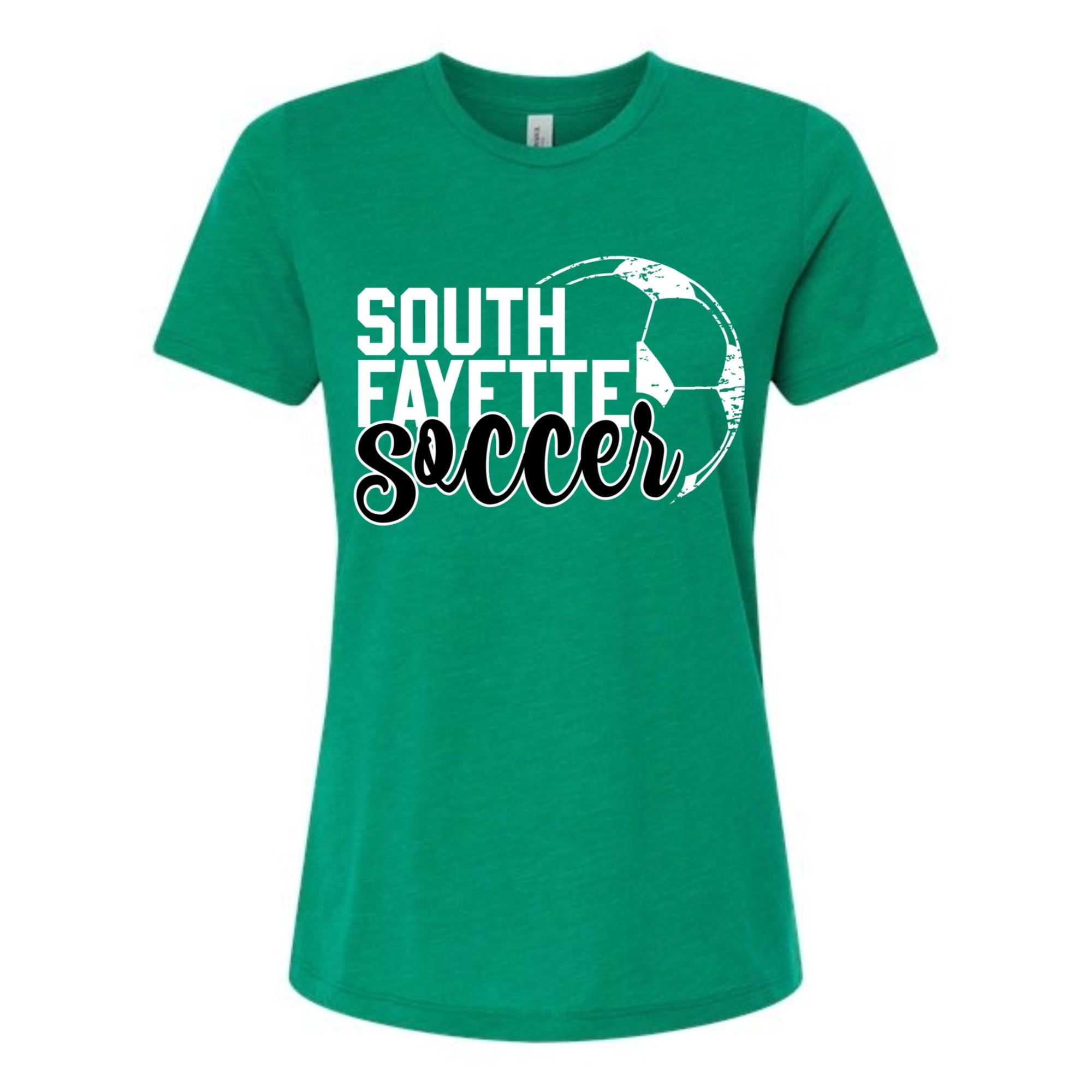 South Fayette Black and White Women's Tri-blend Relaxed Fit Tee