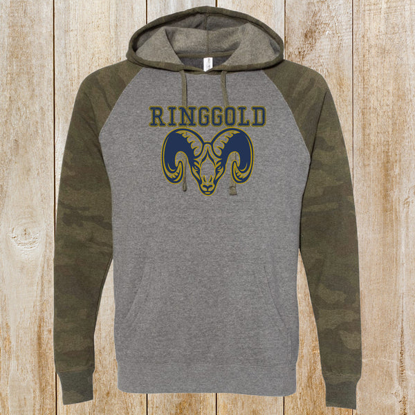 Ringgold Ram Camo and Gray Hoodie