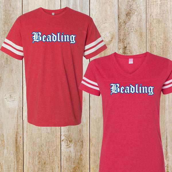 Beadling Red Jersey Football tee