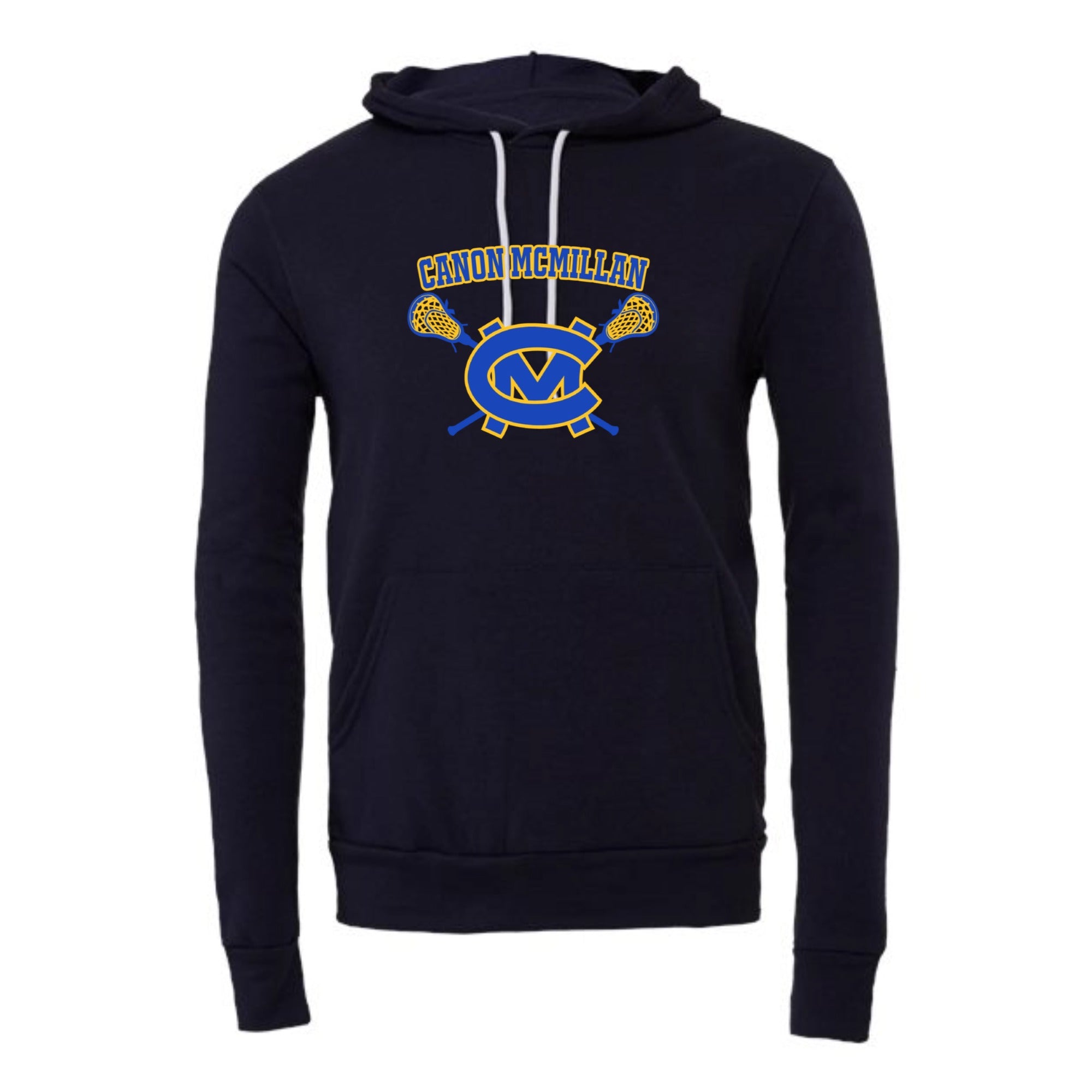 Canon Mac Lacrosse Logo Blue and Gold Unisex Fleece Hoodie