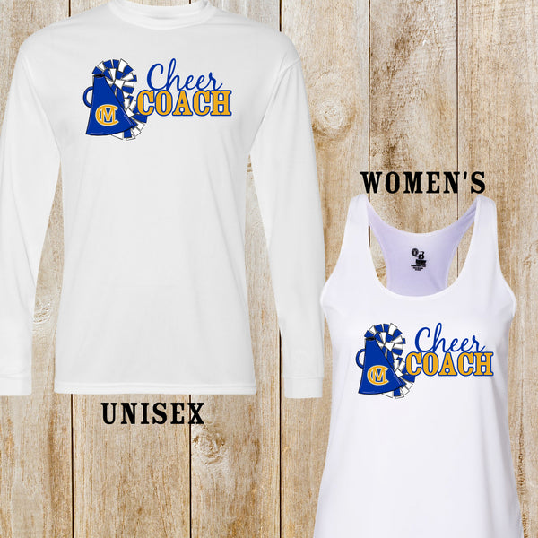CM Cheer Coach performance long sleeved tee and tank