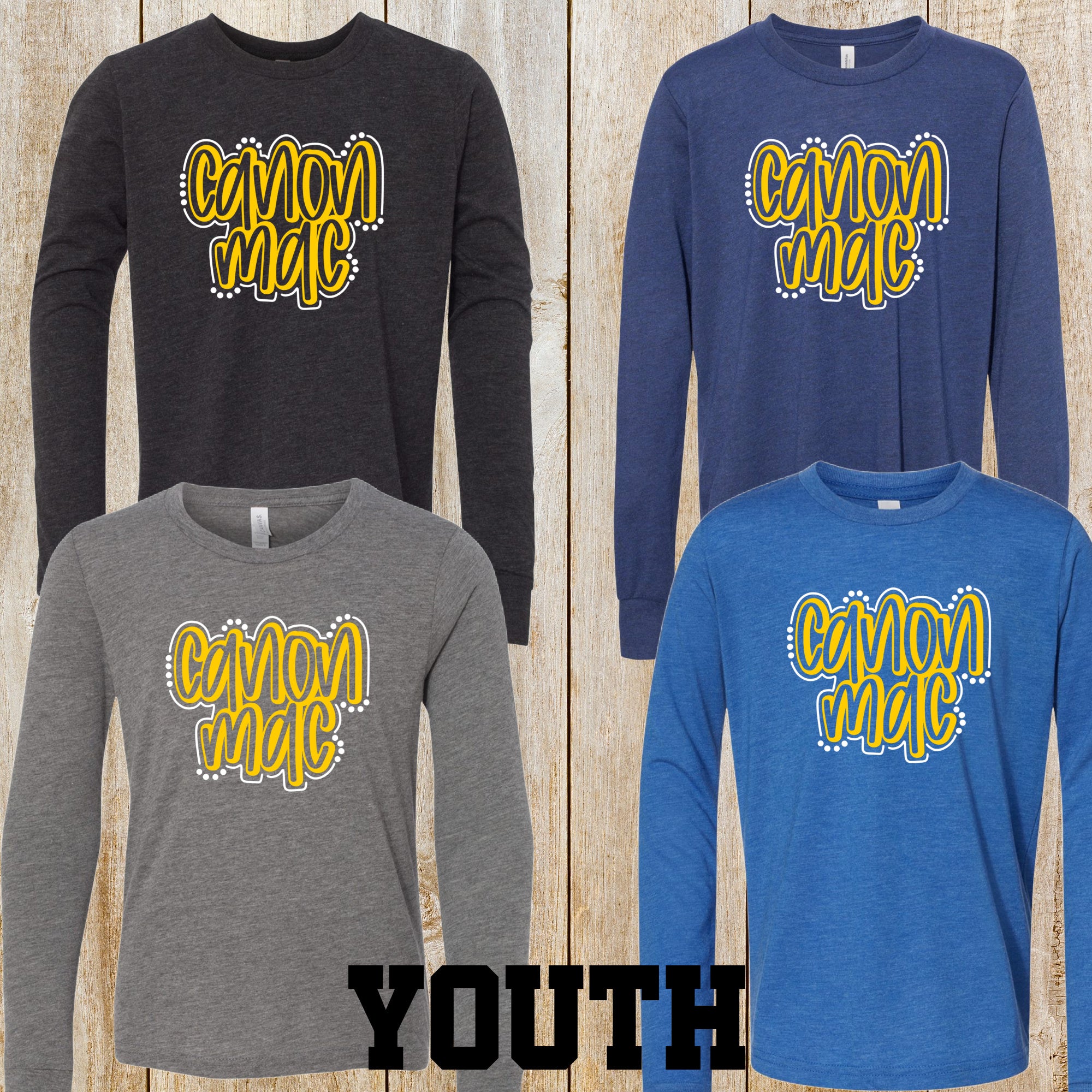 Borland Manor youth Bella + Canvas tri-blend long-sleeved tee