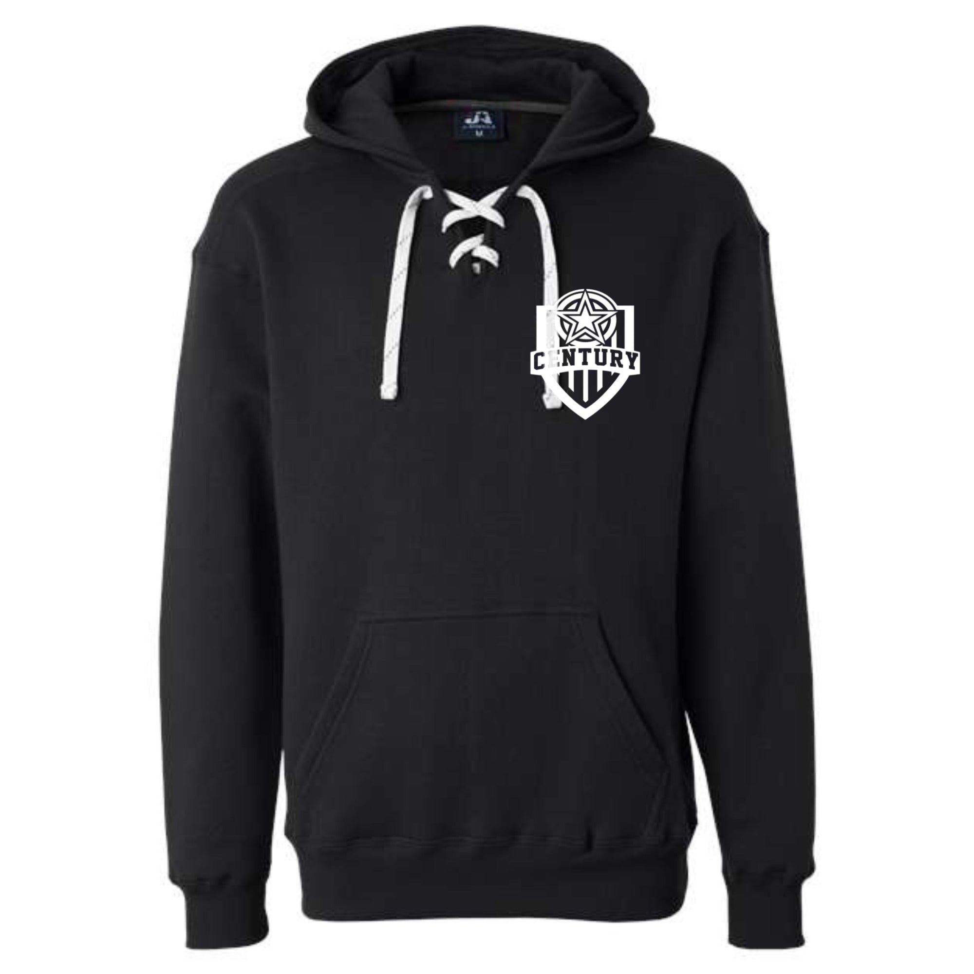 Century Soccer Logo Lace Up Hoodie Pocket Size