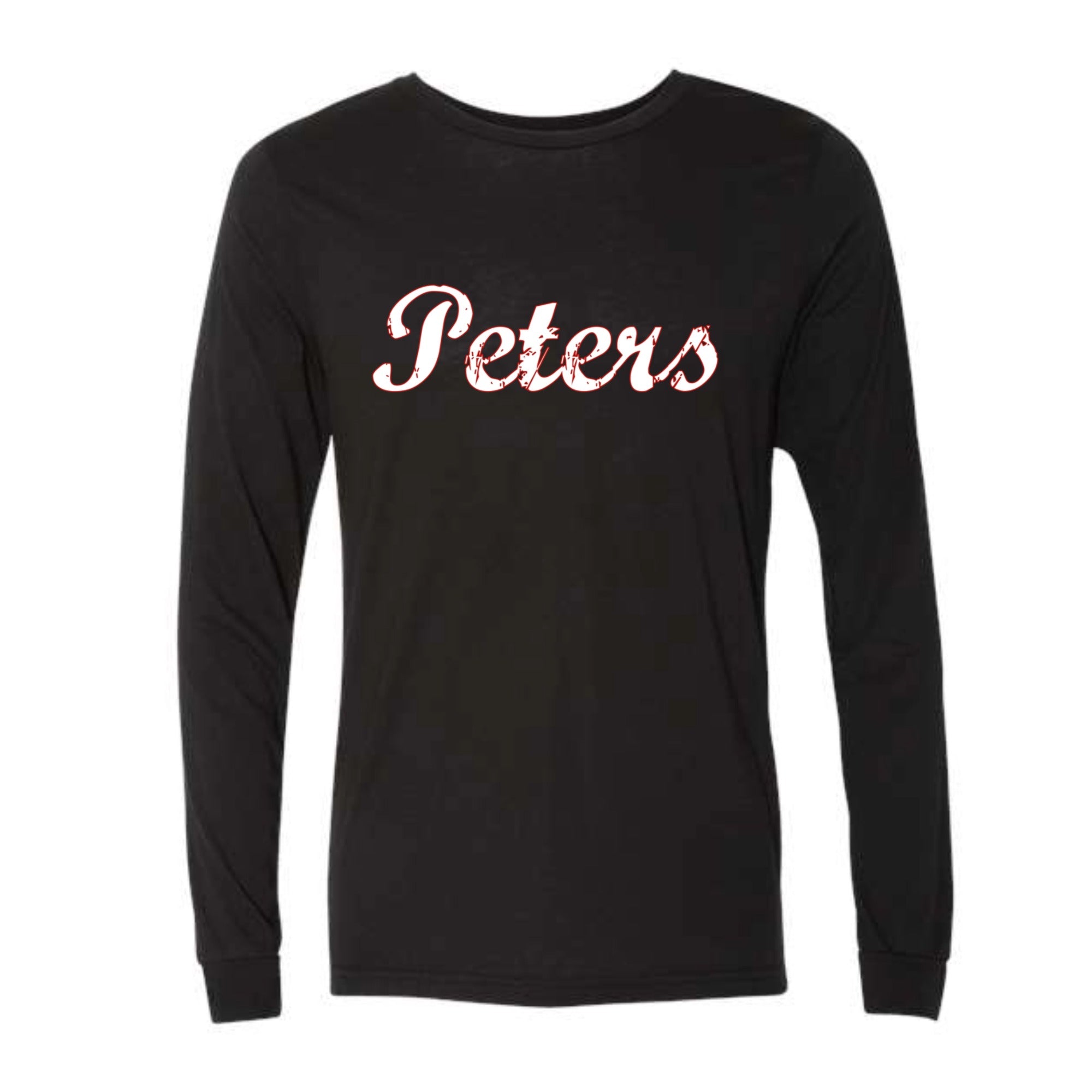 Peters Cursive Long Sleeved Tri-blend Unisex Tee