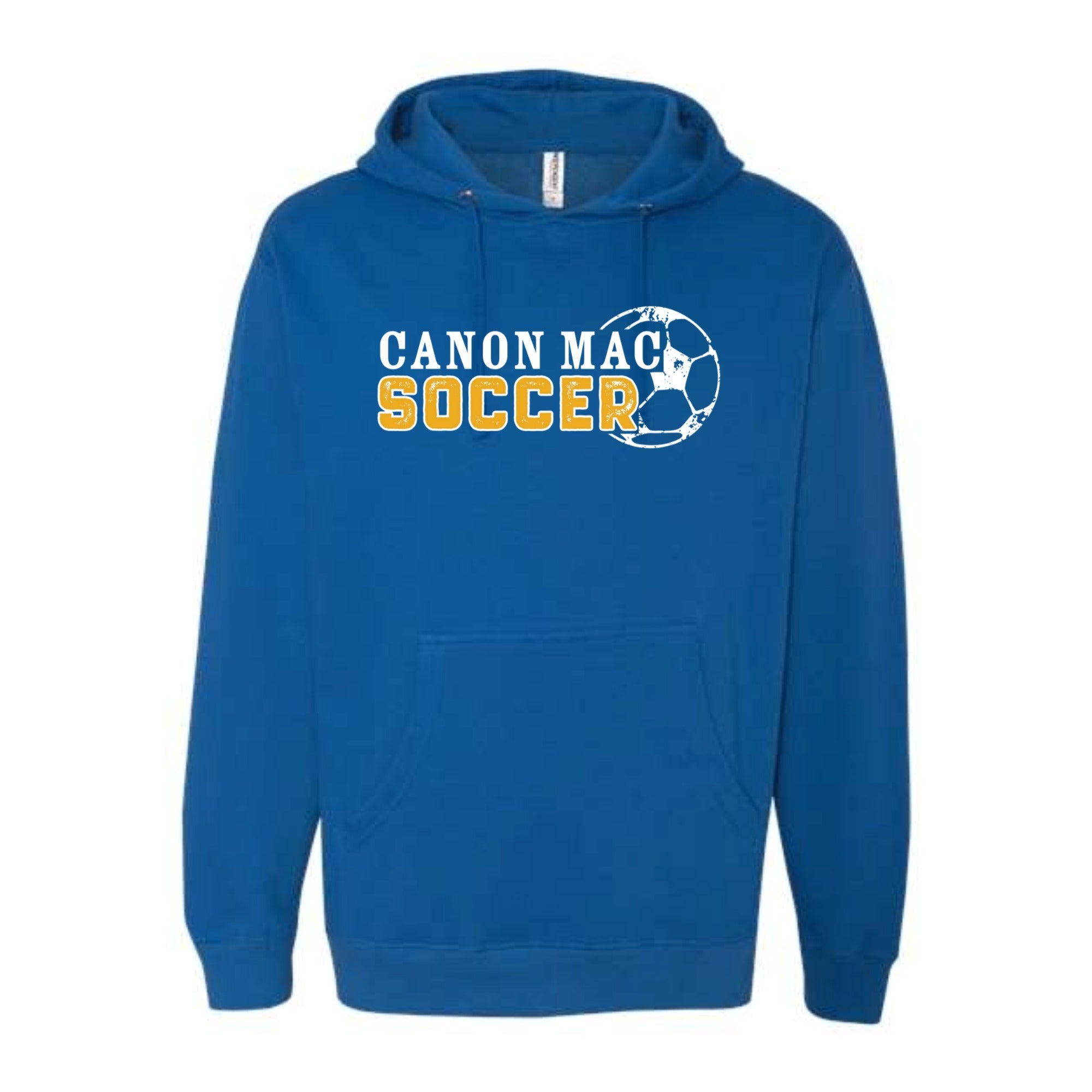 Canon Mac Soccer White Distressed Midweight Hooded Sweatshirt