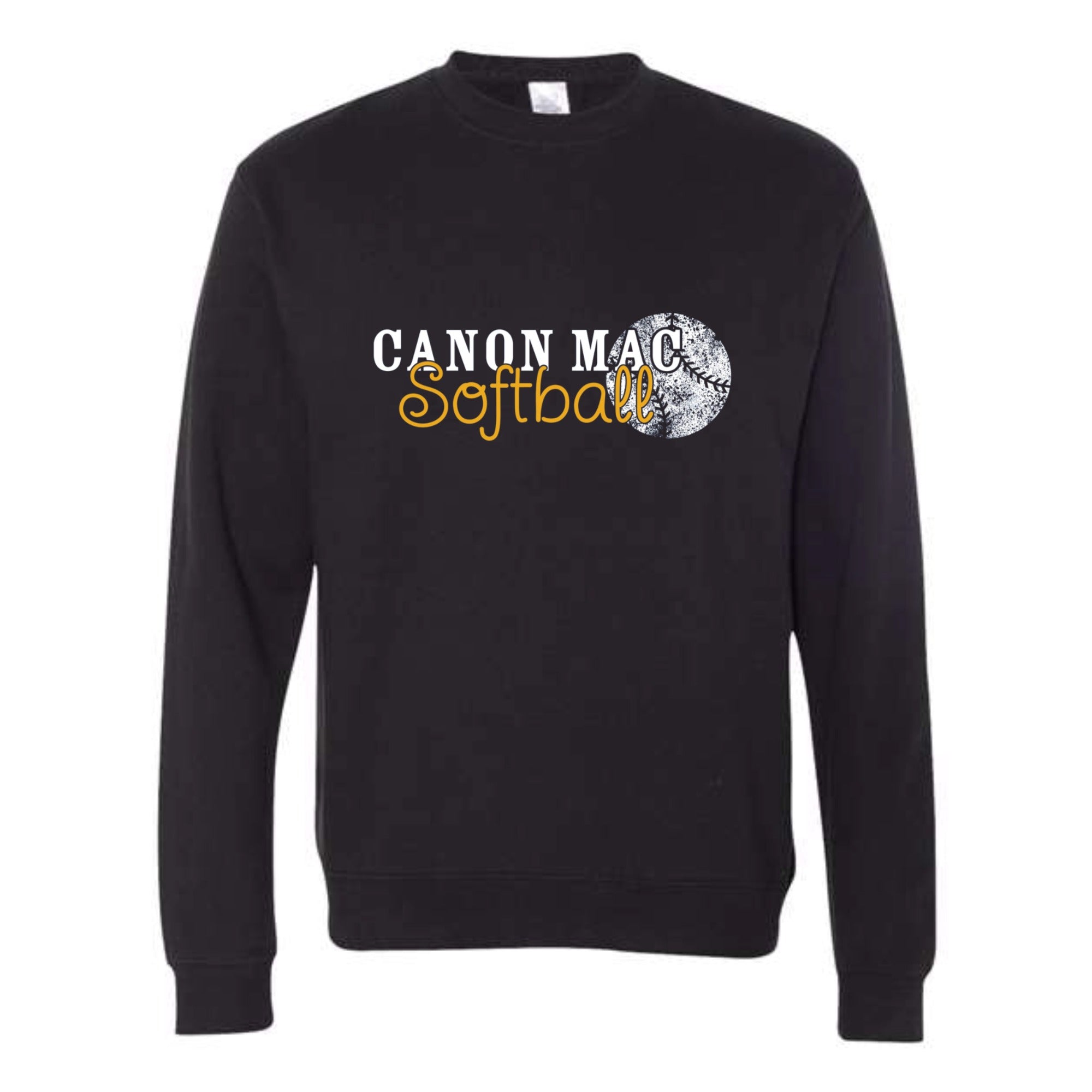 Canon Mac Softball Distressed Midweight Crewneck Sweatshirt