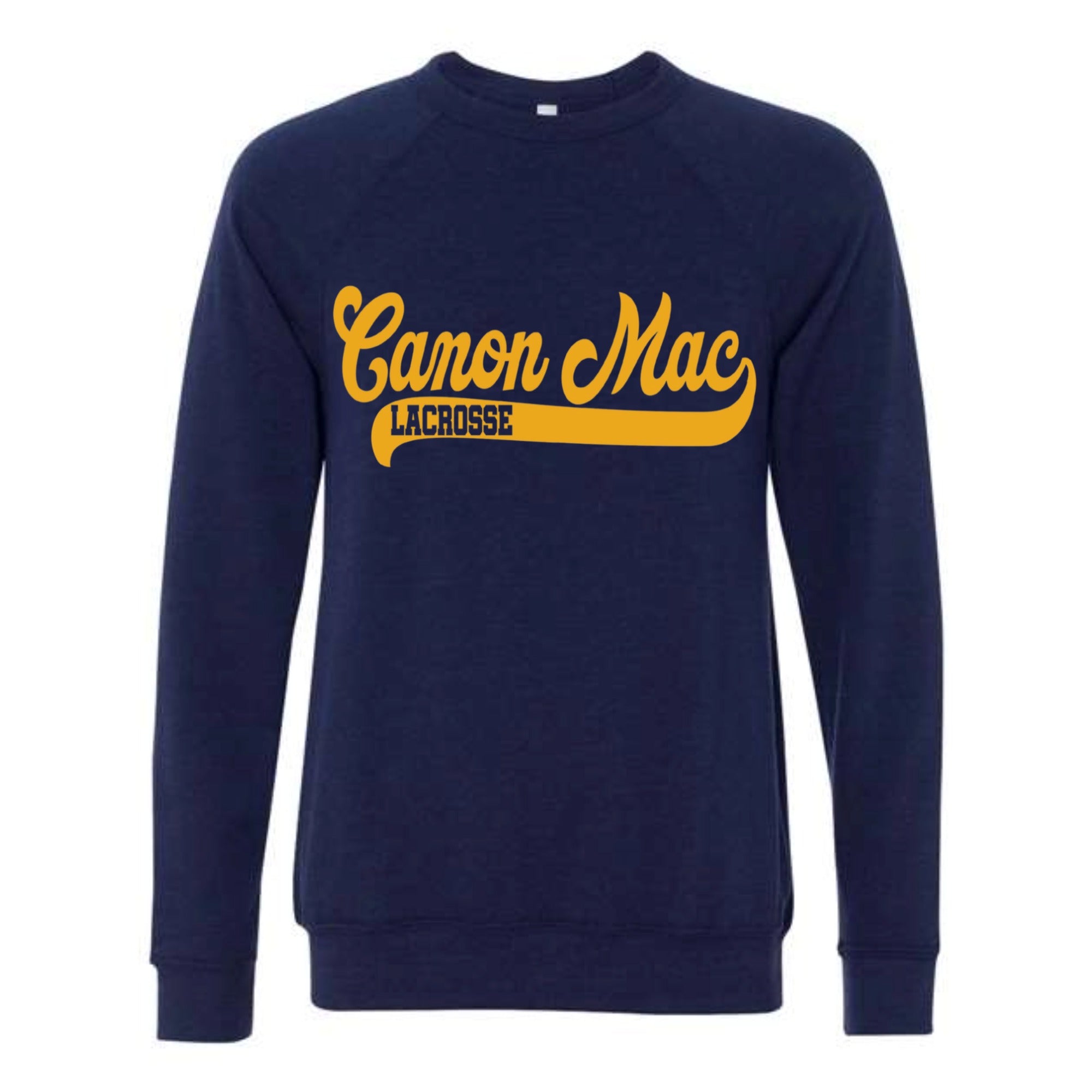 Canon Mac Lacrosse Script Unisex Fleece Crewneck Sweatshirt
