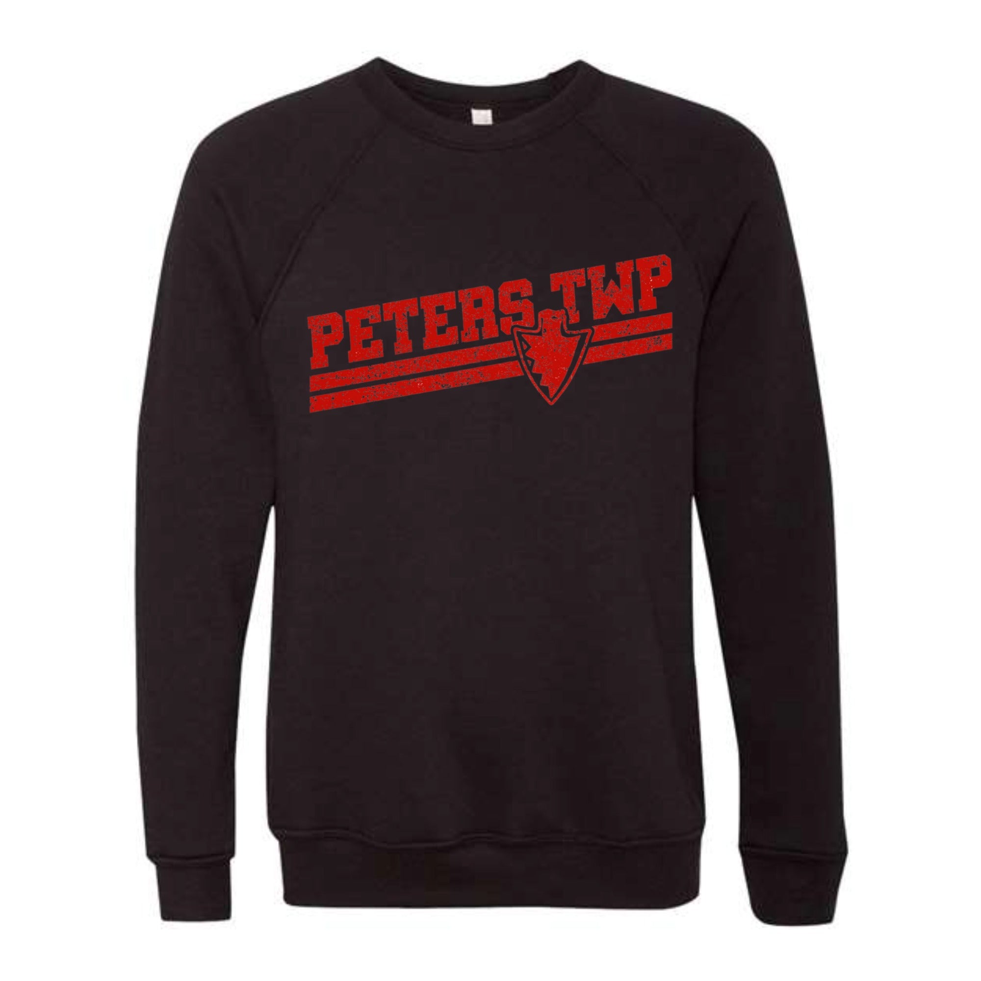 Peters Slant Red Unisex Fleece Crewneck Sweatshirt
