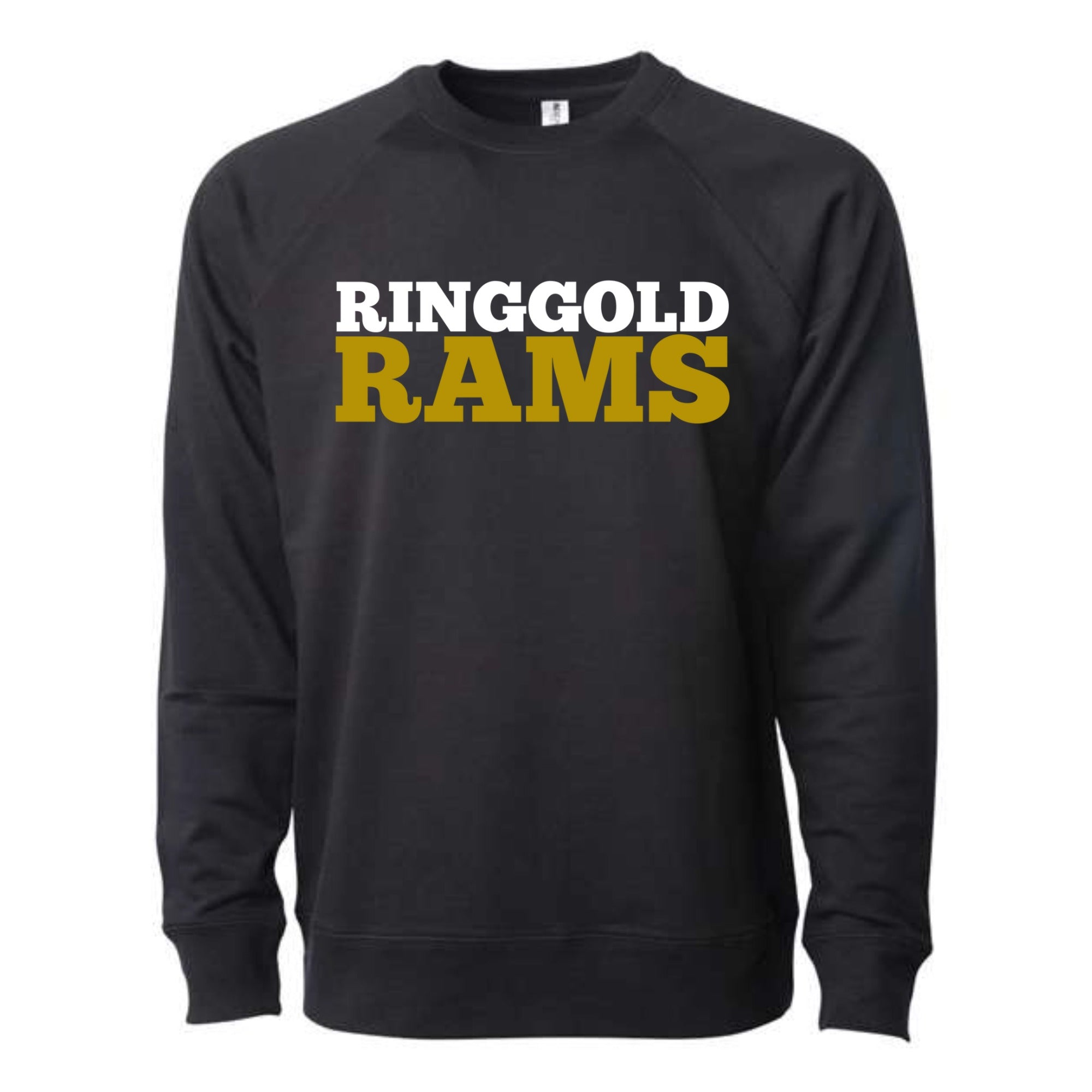 Ringgold Rams Block Lightweight Loopback Terry Crewneck Sweatshirt