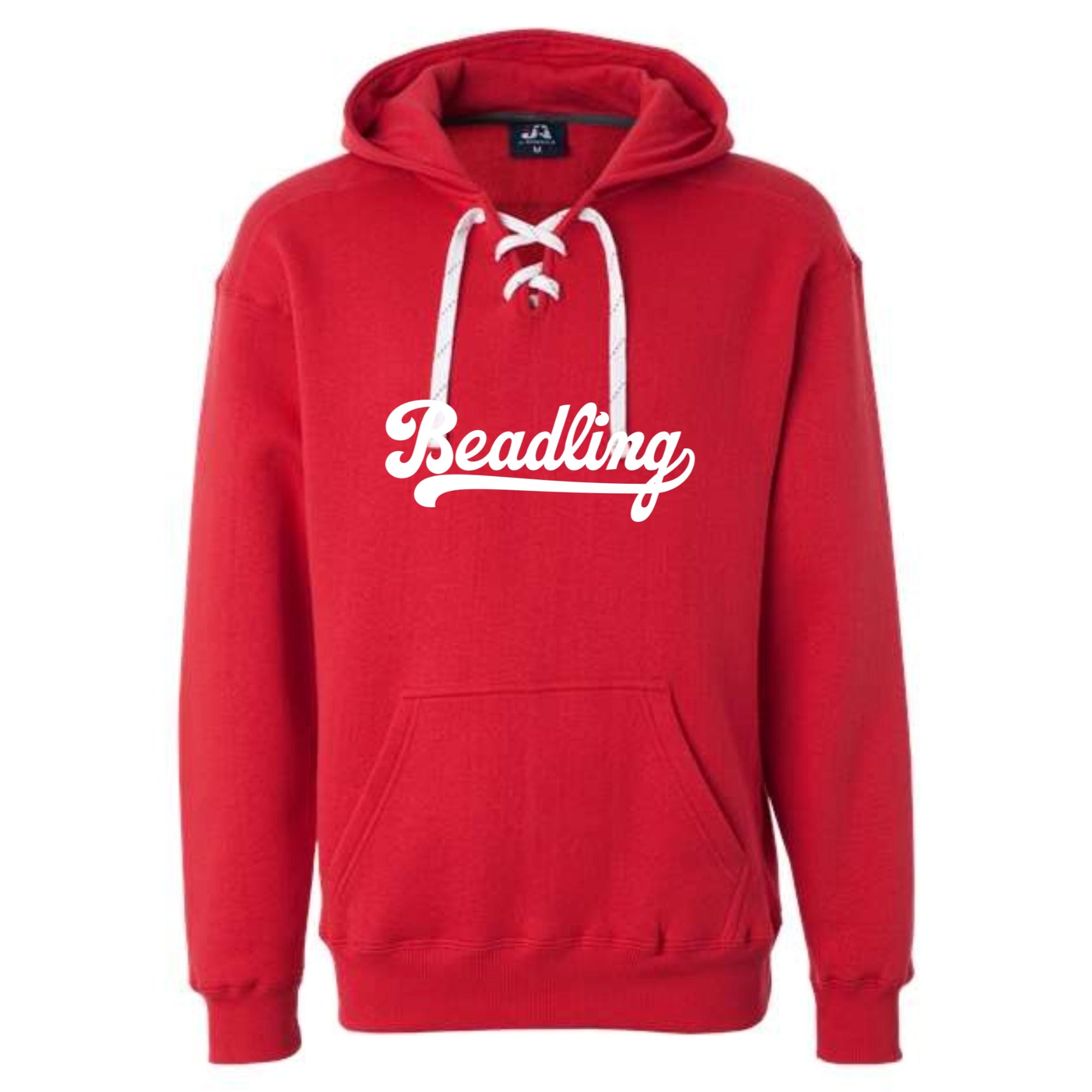 Beadling Soccer Script Lace Up Hoodie