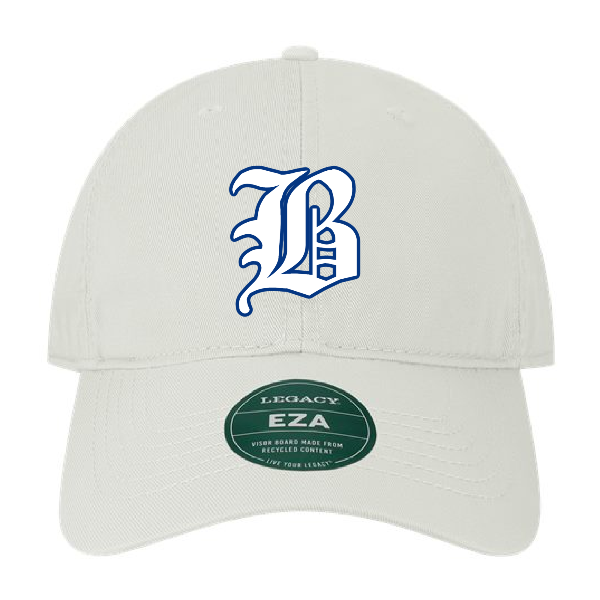 Beadling East B (blue/white) embroidered hat