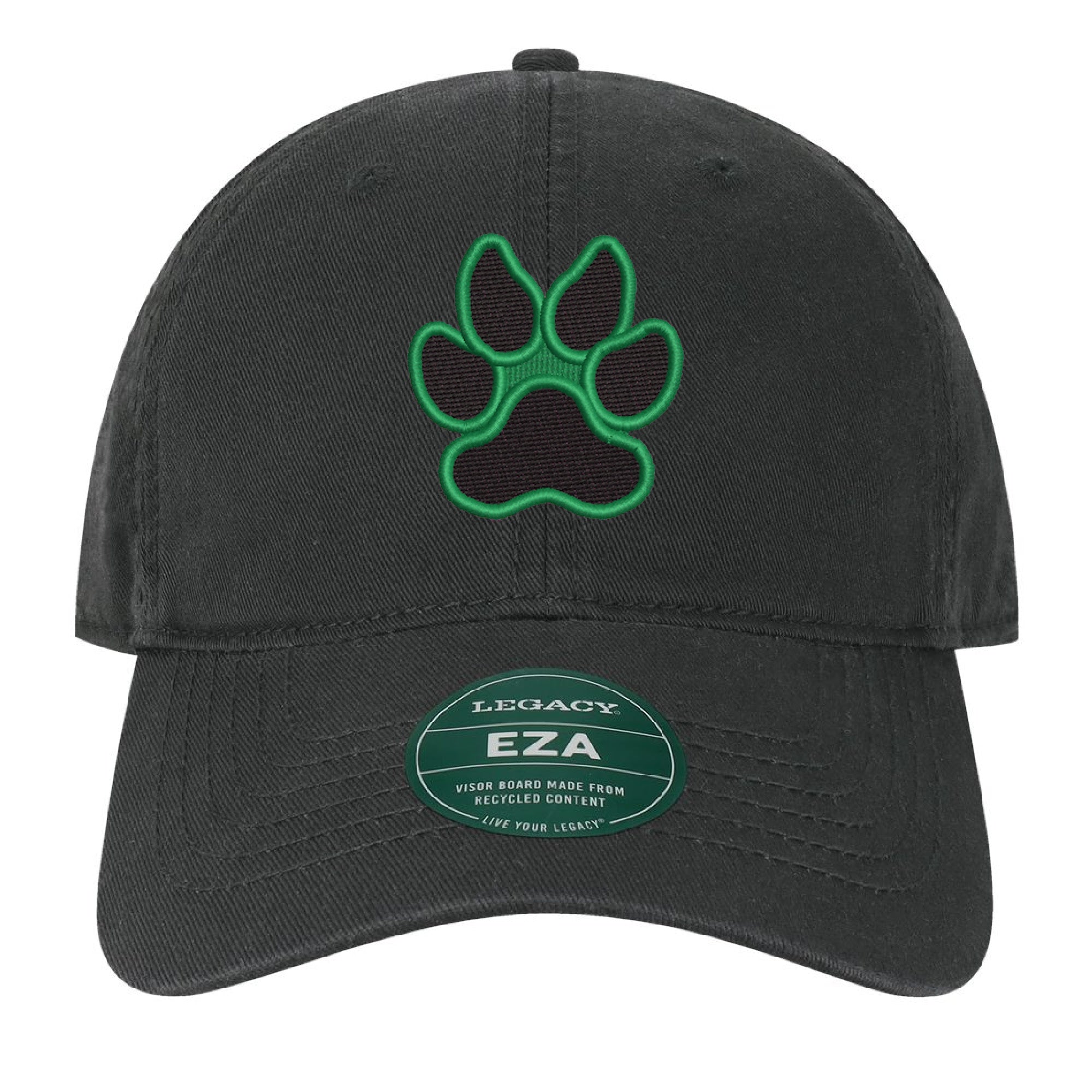SF PTA Paw embroidered hat (black/green)