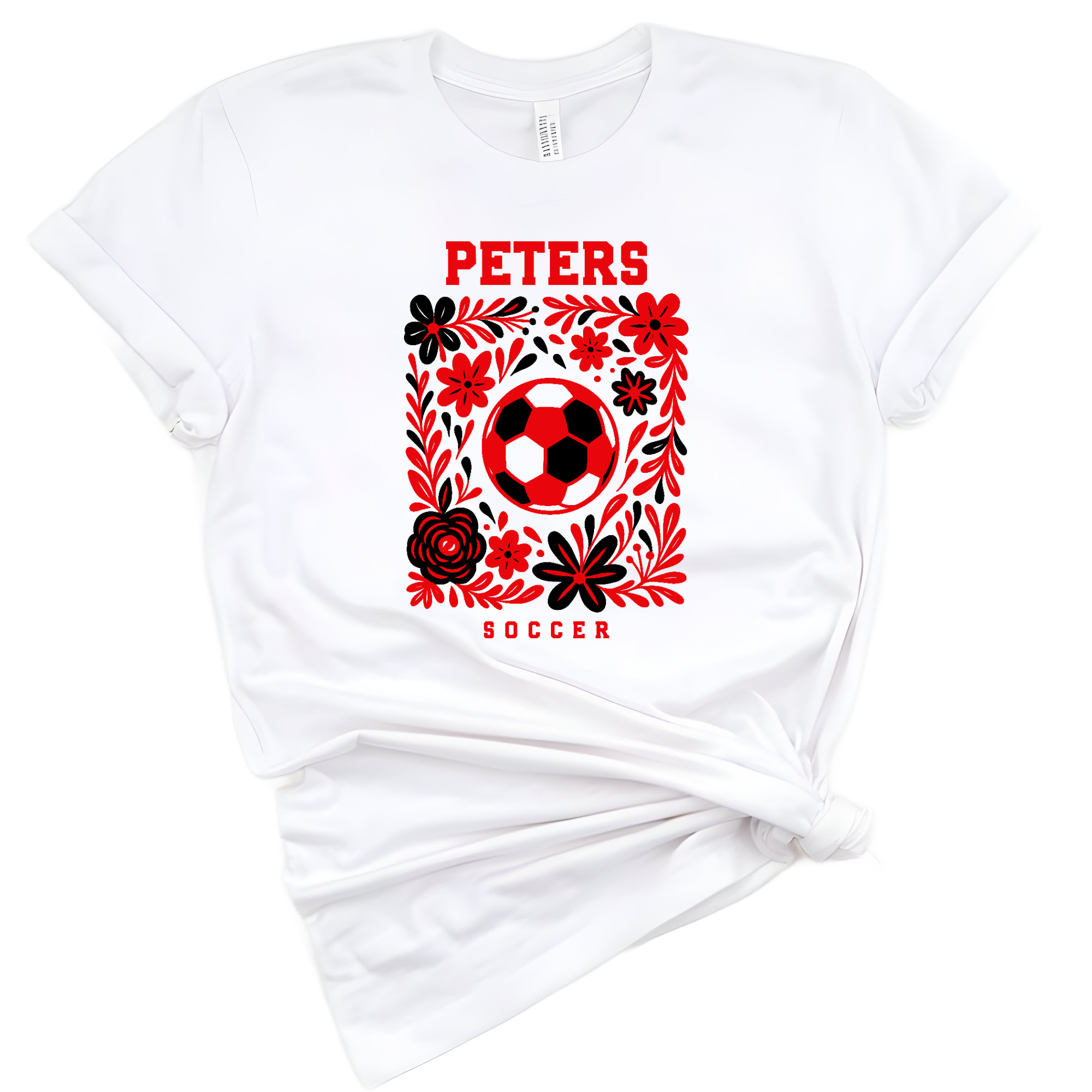 Peters Floral Soccer (red/black)
