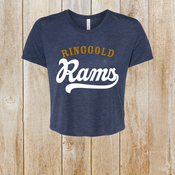 Ringgold Rams design women's crop tee