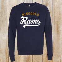 Ringgold Rams Bella + Canvas fleece crewneck drop shoulder sweatshirt