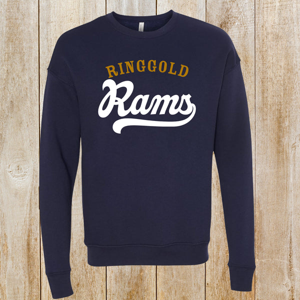 Ringgold Rams Bella + Canvas fleece crewneck drop shoulder sweatshirt