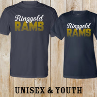 Ringgold Rams retro Performance tech tee