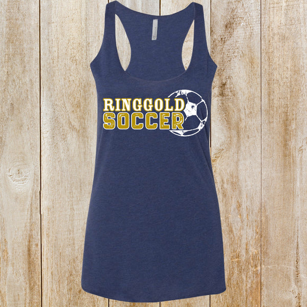 Ringgold soccer women's tri-blend racerback tank