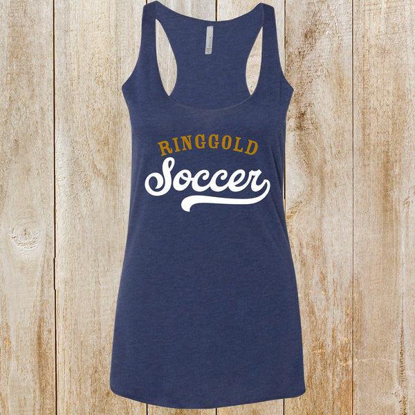 Ringgold soccer women's tri-blend racerback tank