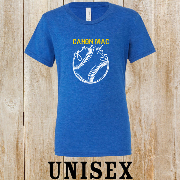 CM softball Game Day tri-blend unisex tee