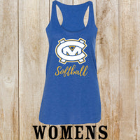 CM softball logo Womens Racerback Tank