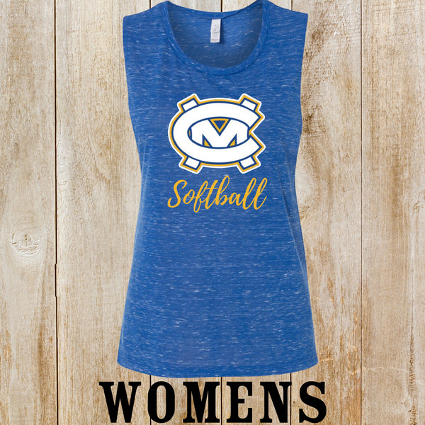 CM softball logo Womens Muscle Tank