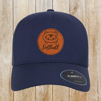 CM softball leather patch logo Flexfit Hat