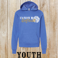 CM softball Youth fleece hoodie