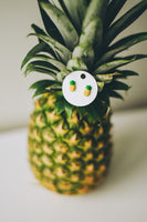 Pineapple clay handcrafted stud earrings