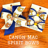 Canon-Mac logo pig tail hair bows - Clara Beaus Co