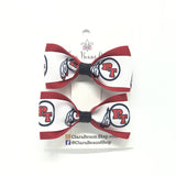 Peters Township logo pig tail hair bows - Clara Beaus Co