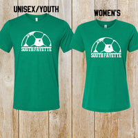 South Fayette Soccer ball logo tee (Unisex, Women's or Youth)