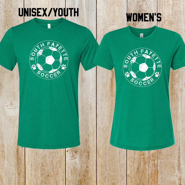 South Fayette Soccer Circle logo tee (Unisex, Women's or Youth)