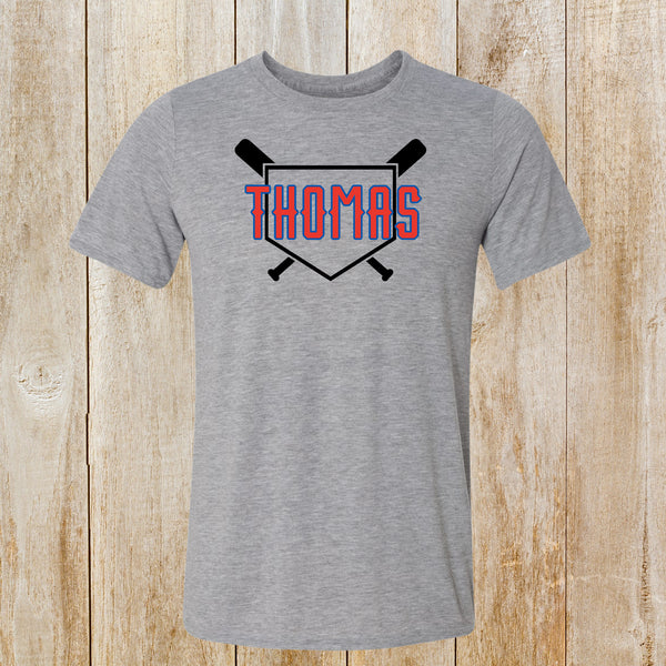 Thomas Baseball Home Plate Short-Sleeved T-shirt