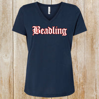 Beadling women's triblend v-neck tee