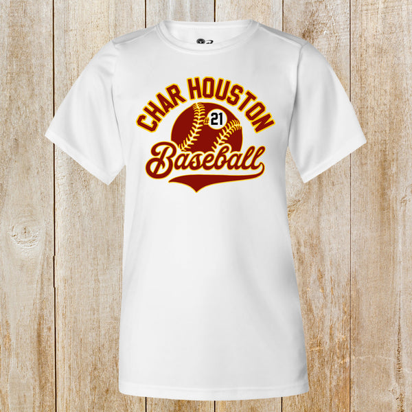 Char Houston Baseball Mens T-Shirt