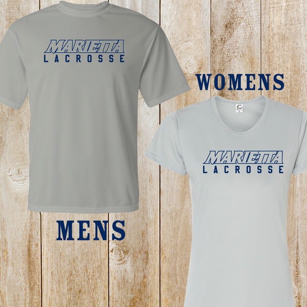 Marietta College Lacrosse performance t-shirt