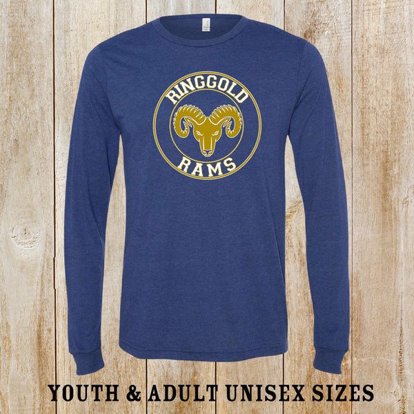 Ringgold circle design long sleeved tri-blend tee