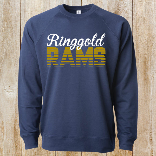 Ringgold Rams retro design crewneck sweatshirt