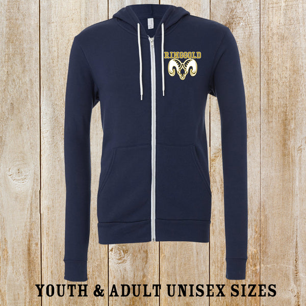 Ringgold Unisex or Youth Full-Zip Fleece Hoodie