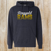 Ringgold Rams retro design mid-weight hoodie